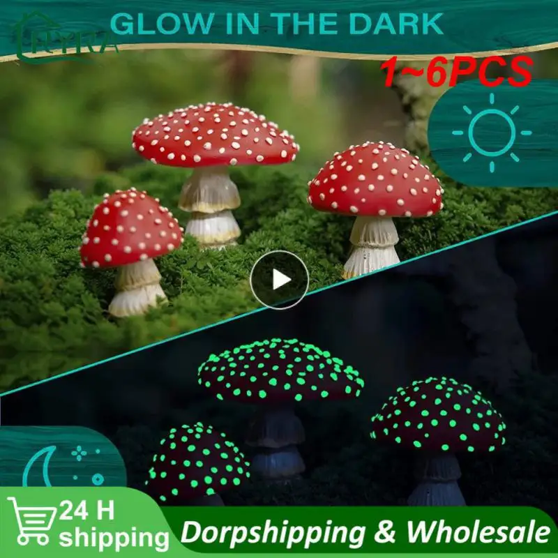 

1 ~ 6 шт., мини грибы из смолы