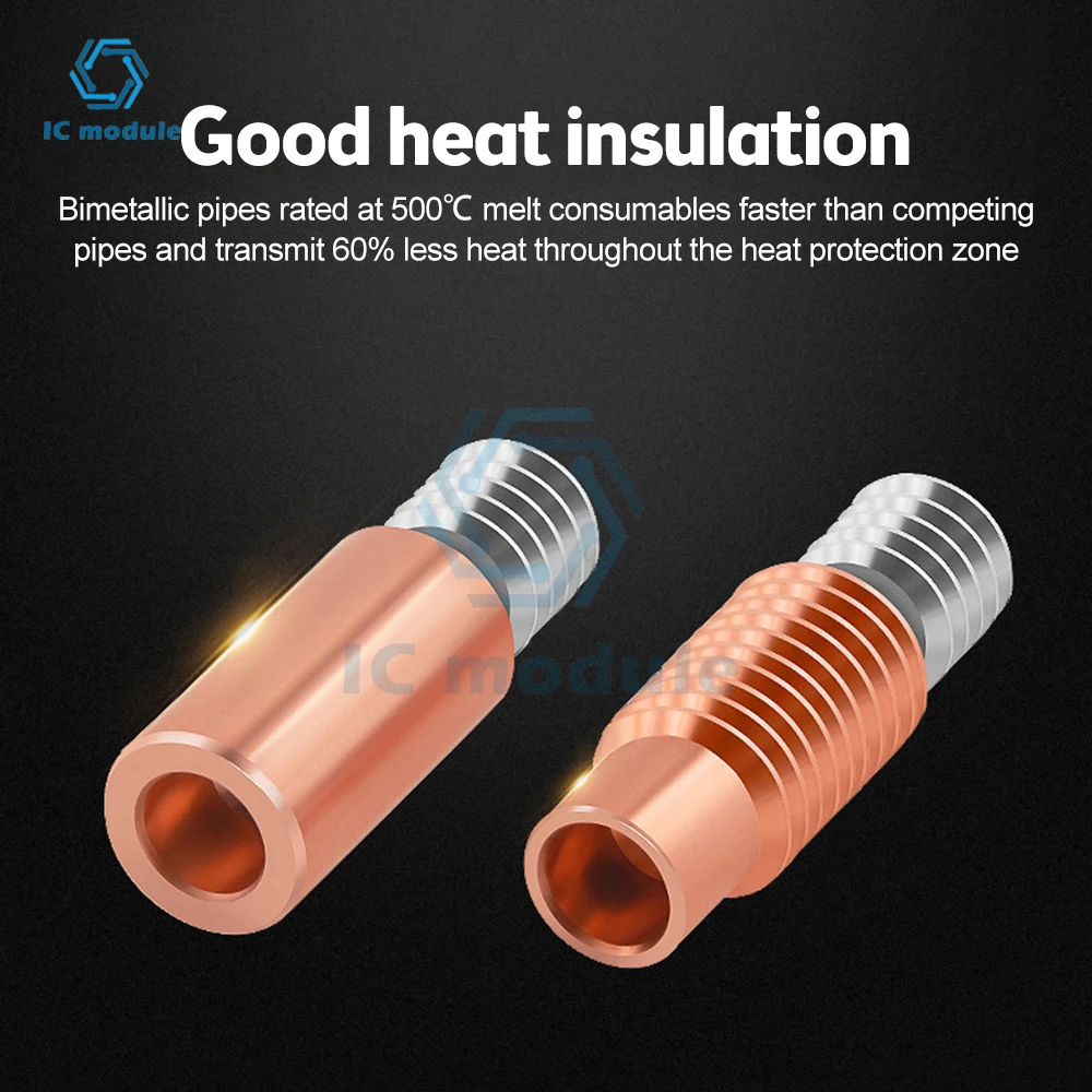 

All-Metal E3D V6 Throat Heat Break Titanium Alloy Copper 3D Printer Nozzle Throat For CR10 E3D V6 Ender3 pro HOTEND Heater Block