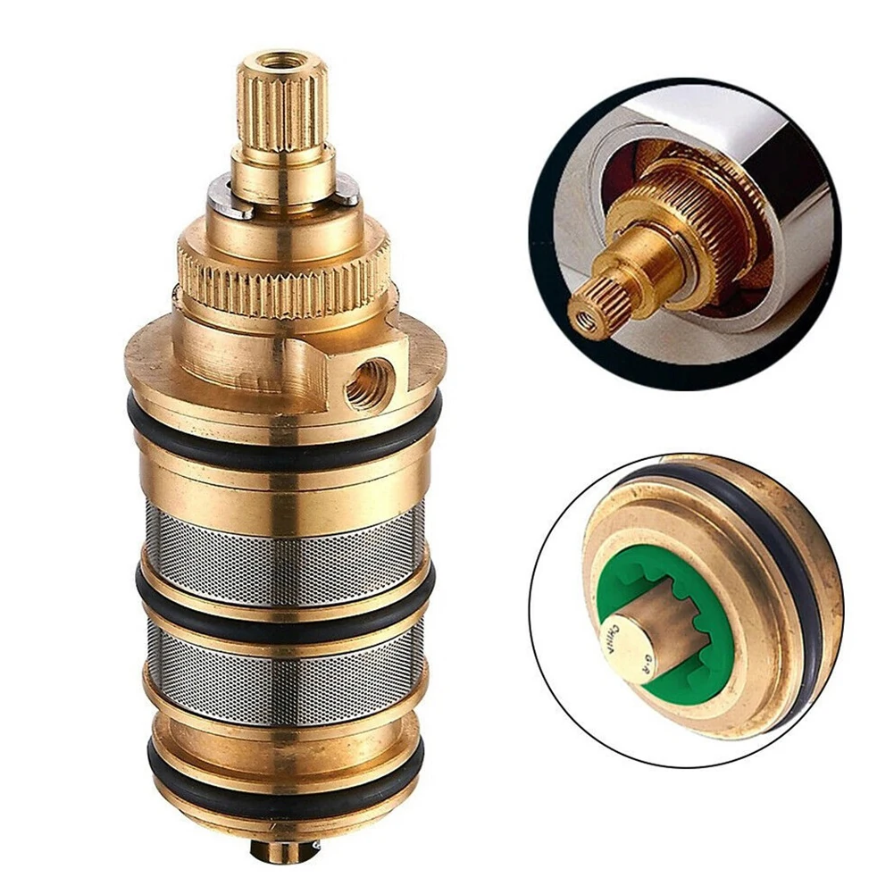 

Brass Thermostatic Cartridge Valve Bar Repair Replacement Spare Bathroom Replacement Adjust Water Temperature Kit