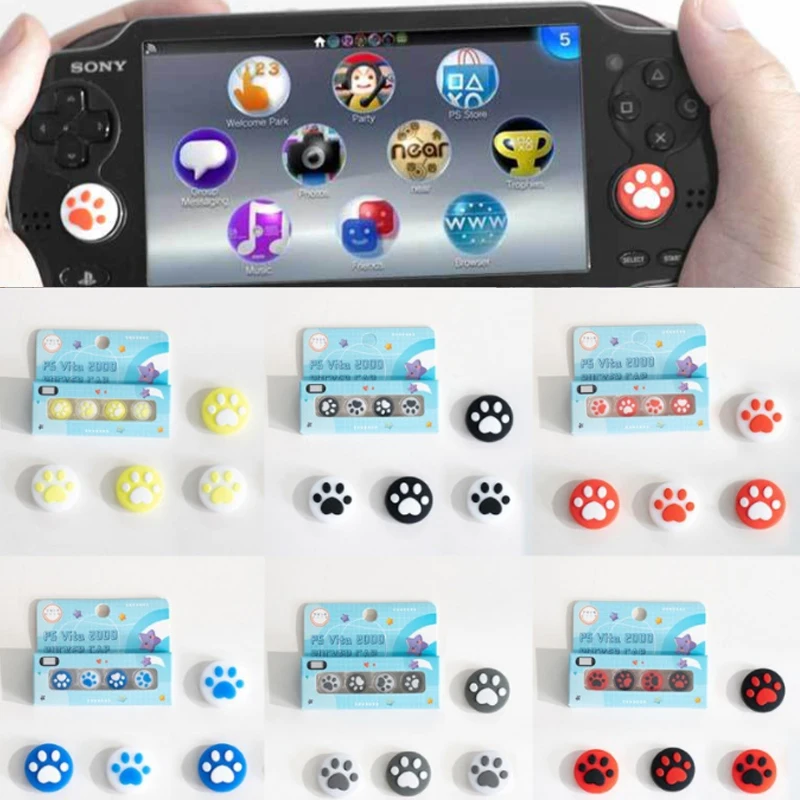 Фото 4 шт., Силиконовые Мягкие колпачки для джойстика Sony PlayStation Psvita PS Vita PSV №1