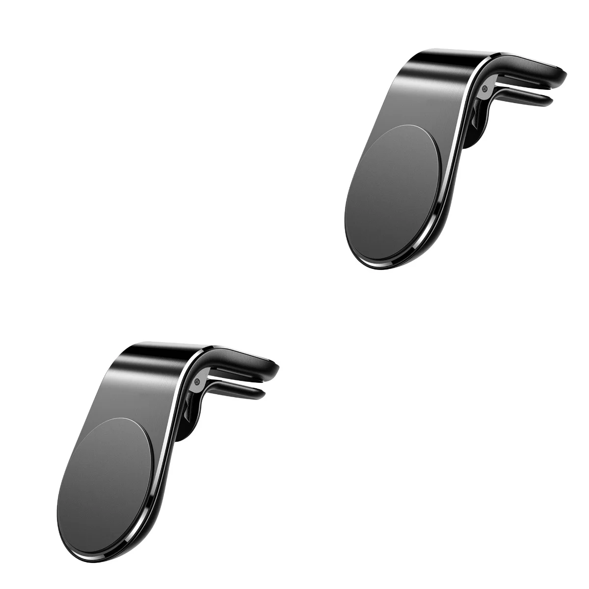 

2pcs Magnetic Car Holder Universal Air Outlet Metal Magnetic Universal Car Mobile Navigation Car Bracket (Black)