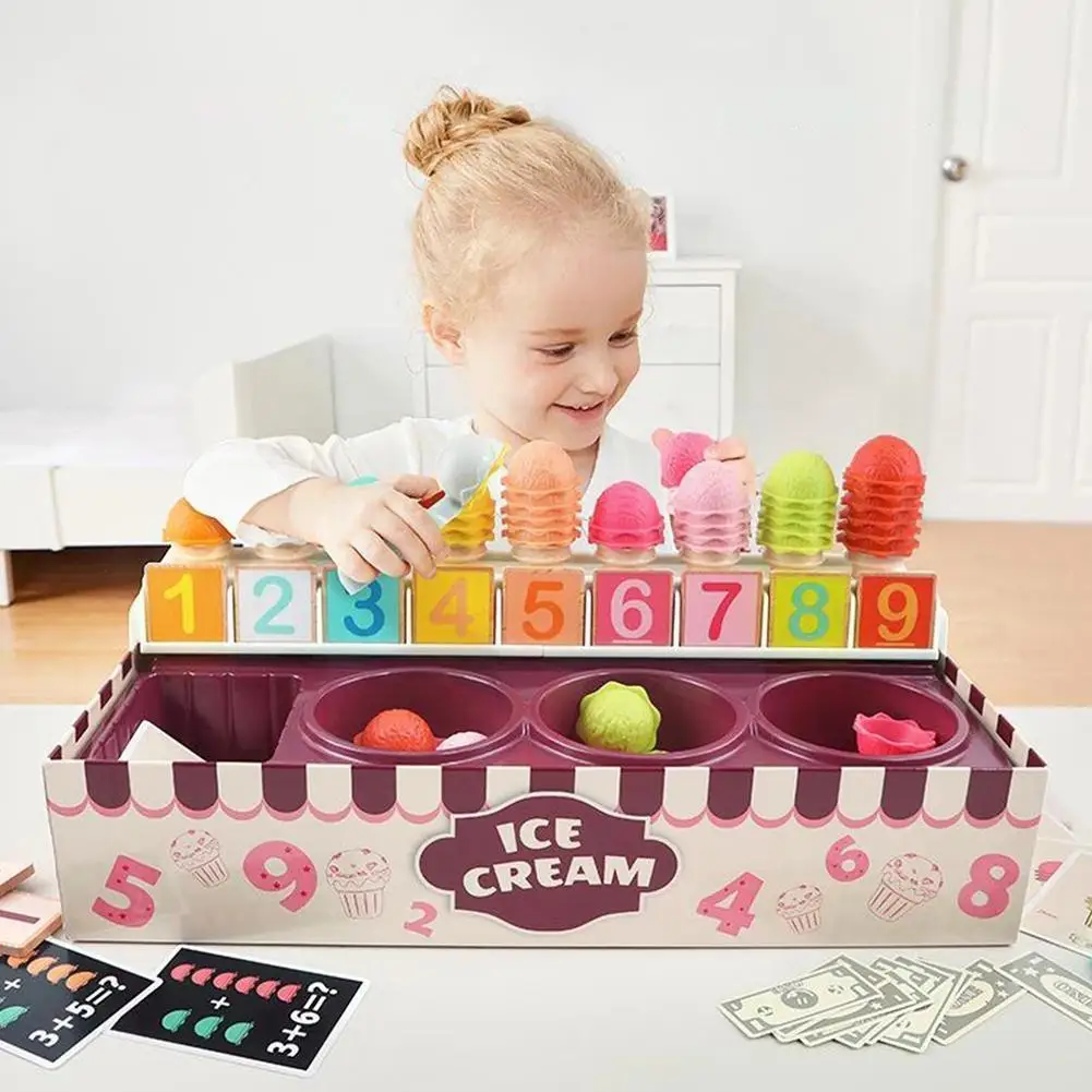 

House Ice Cream Math Kitchen Toys For Children Imitating Role Game Boys Girls 3 4 5 Years Old Toys Educational To J1a0