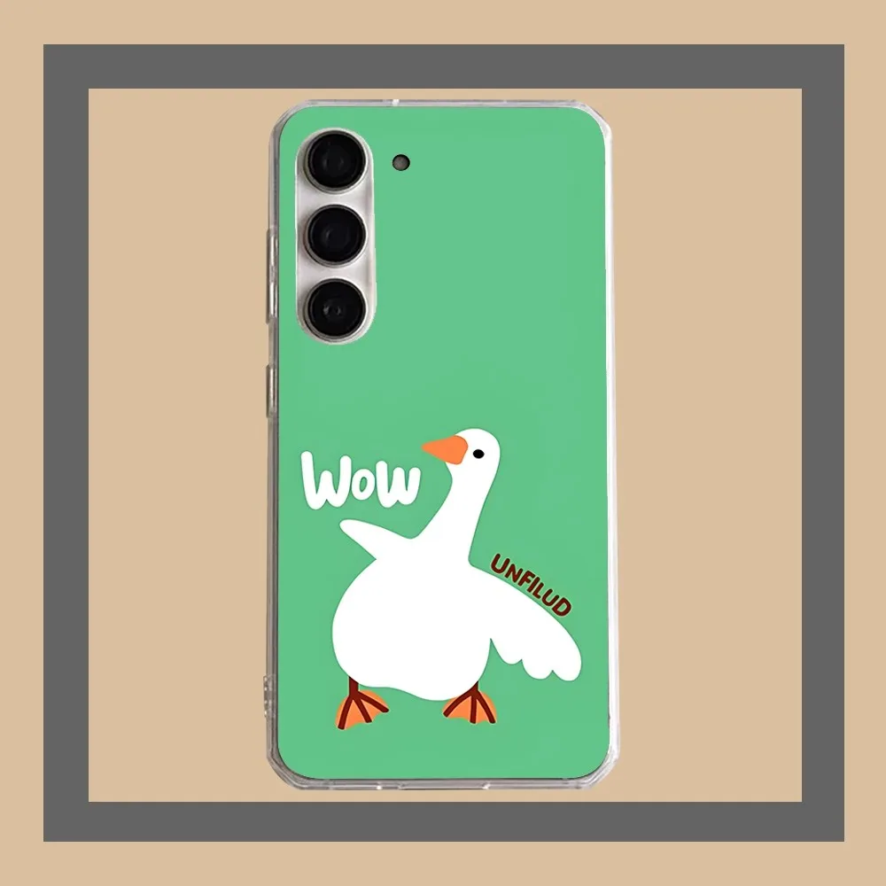 Чехол для телефона Duck Untitled Goose Game Samsung Galaxy A52 A12 A51 S21 Edge S22ULTRA S23 S20LITE Plus Ultra Transparent Cover