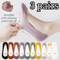 3 pairs short socks women silicone anti slip cotton socks breathable sock solid thin invisible ice silk socks 2022 summer %d0%bd%d0%be%d1%81%d0%ba%d0%b8