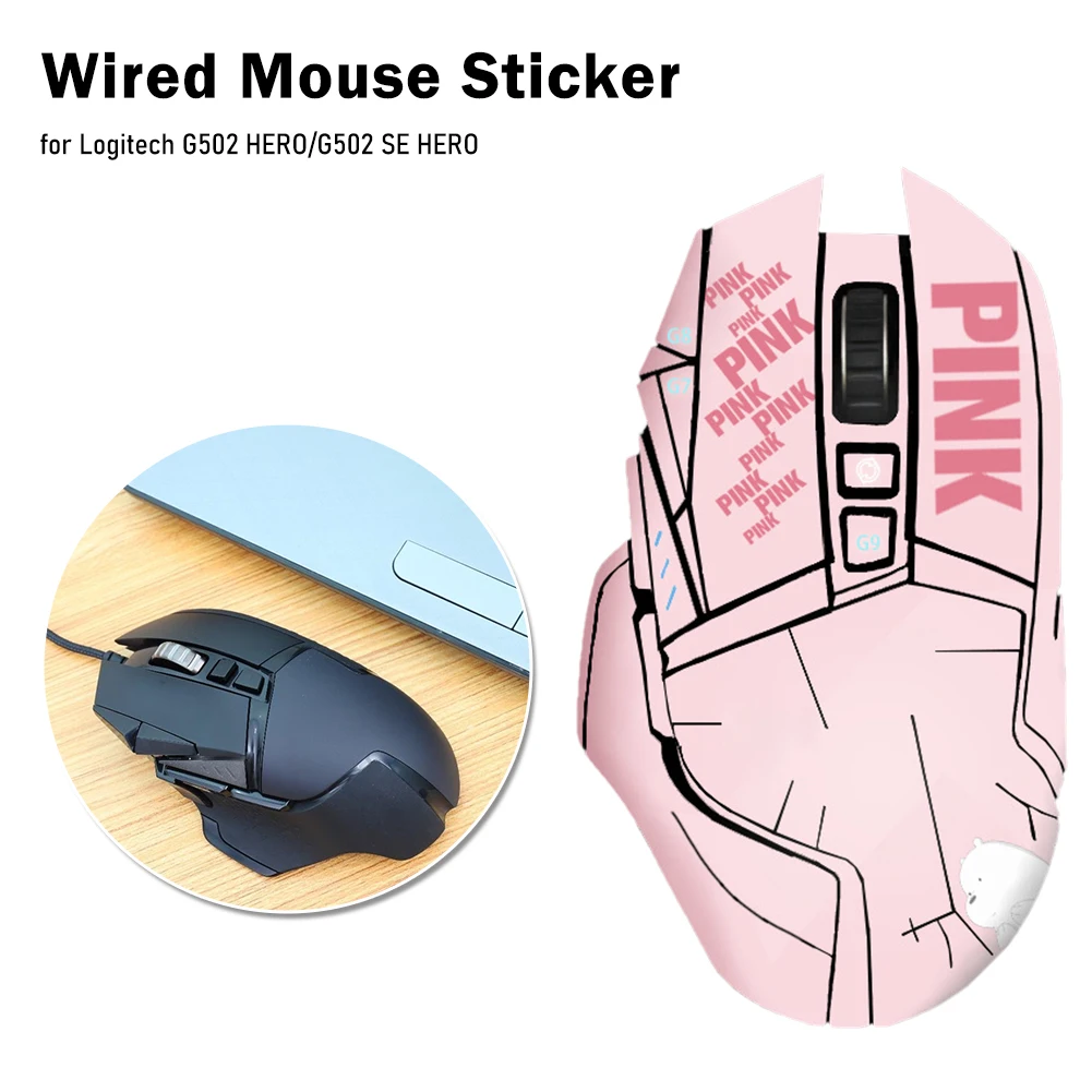 

Colorful Mouse Feet Mouse Sticker Protector PVC Matte Texture Mice Protective Cover for Logitech G502 HERO/G502 SE HERO