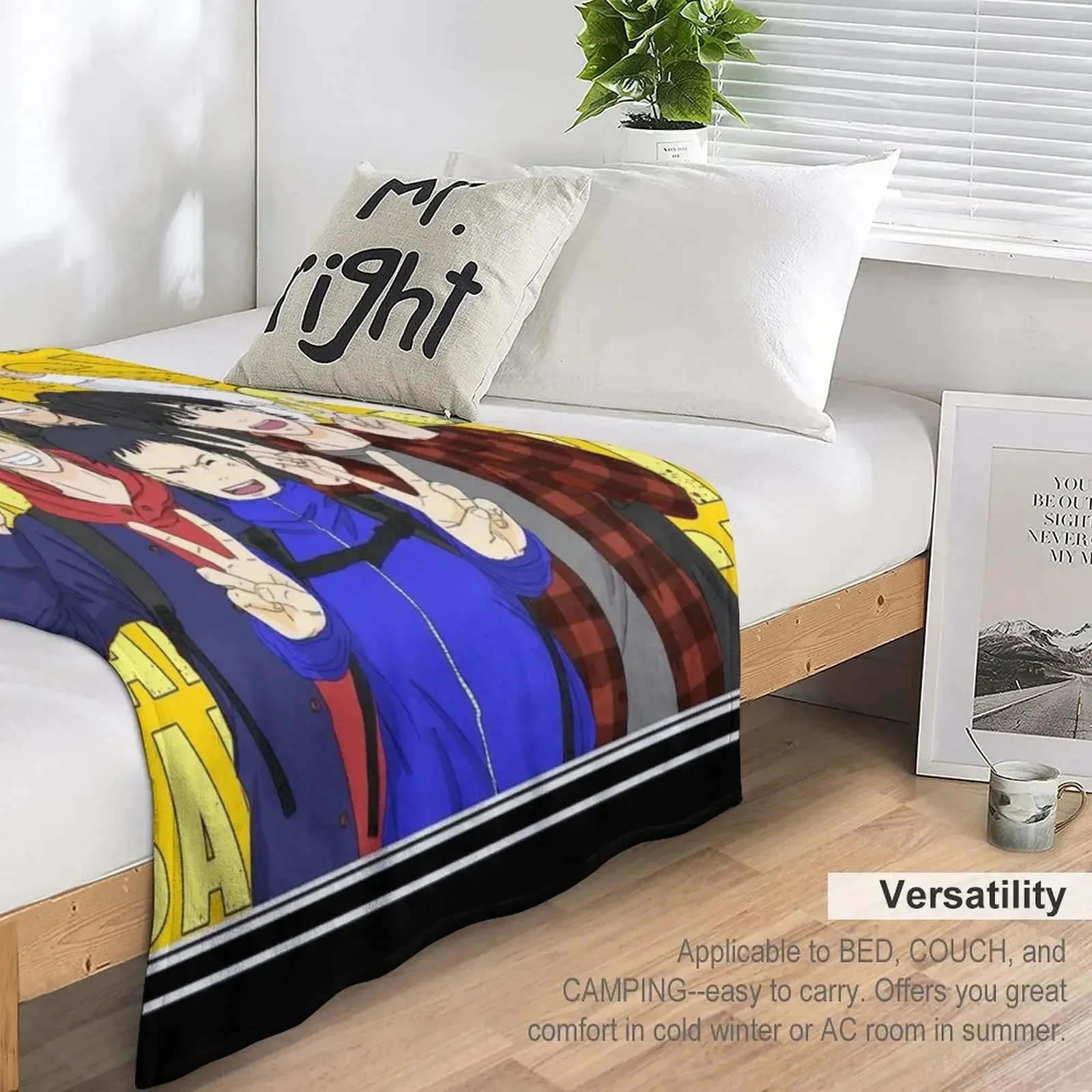 Одеяло Banana Fish Gang забавный подарок теплые зимние одеяла для пикника Retros