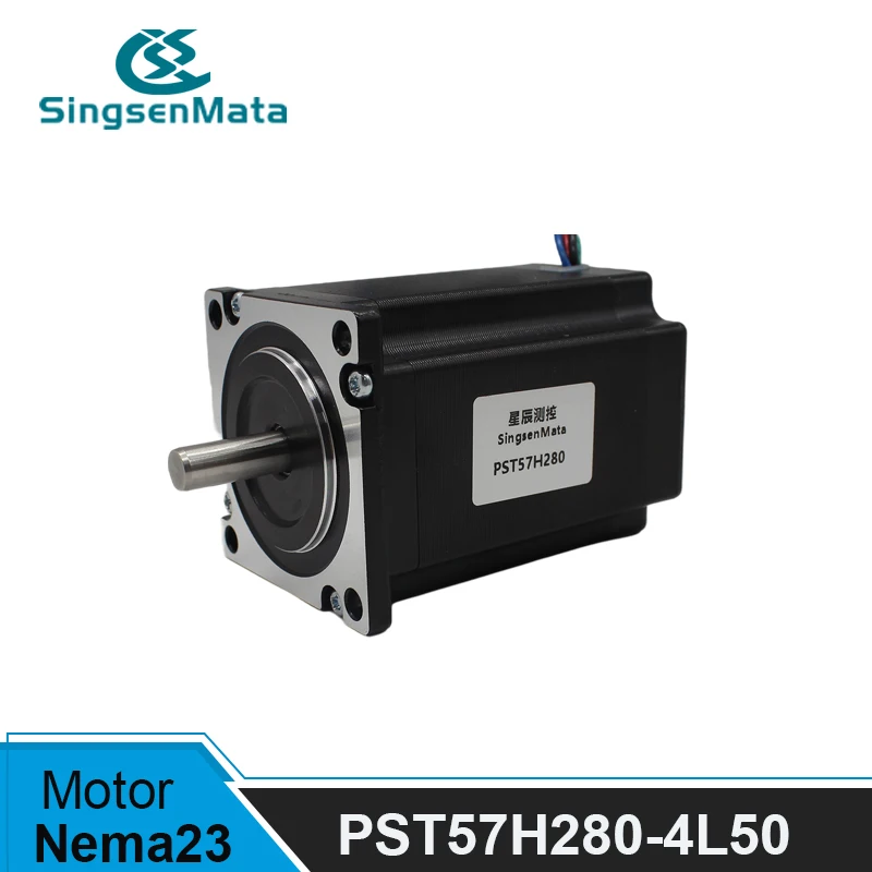 

PST57H280-4L50 Nema23 Stepper Motor 2 Phase Standard 1.8°/Step,80.5mm,Large Body 2.2N.m,5A,4-lead For CNC Extruder 3D Printer Mo