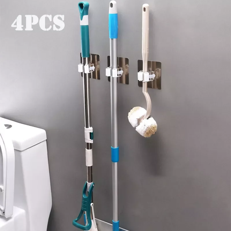 

New in Adhesive Multi-Purpose Hooks Wall Mounted Mop Organizer Holder RackBrush Broom Hanger Hook Kitchen bathroom Strong Hooks