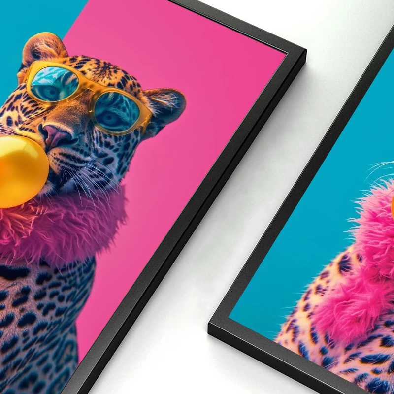 Современные зимние животные питьевое молоко чай кофе постер лось хайленд корова