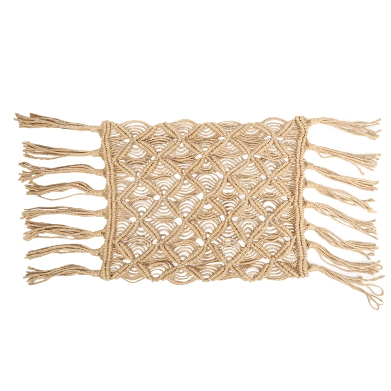 

Подставка под Кубок макраме Северной Европы, Настольный коврик, чистый косичка ручной работы из конопли