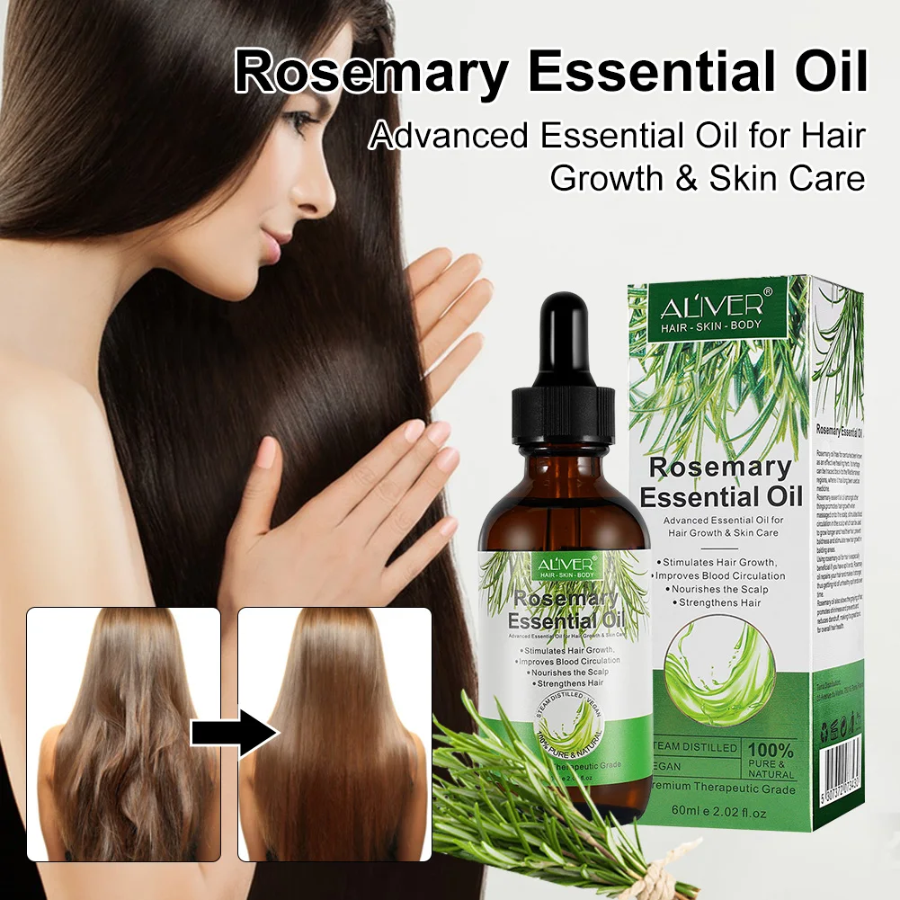 

Rosemary Hair Growth Essential Oil Anti Hair Loss Natural Hair Growth Serum Reduce Frizz Dryness Scalp Nourishment Hair Care
