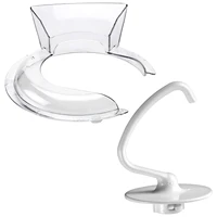 pouring shield and dough hook for kitchenaid replacement wpw10616906 ap6888146 ps12723742 k45 k45ss ksm75 ksm90