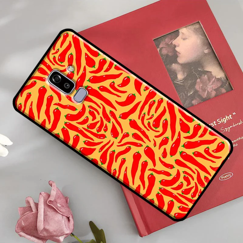 Red Chilli Pepper Pattern For Samsung Galaxy J3 J5 J7 A3 A5 J1 2016 2017 J2 Core A7 A9 J4 J6 A6 A8 Plus J8 2018 Case images - 6