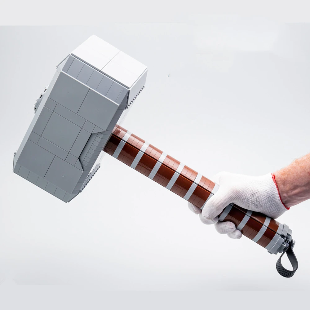 Новинка 76209 мраморный молоток Тора суперстроительное оружие молот Громовой