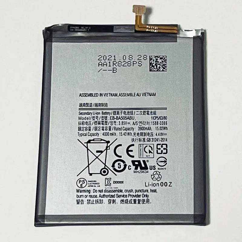 Аккумулятор 3 85 В 4000 мАч для Samsung Galaxy A50 2019 A505F A505W A505N A505U A505G A505X A505FM A505FN A505YN A505U1 |