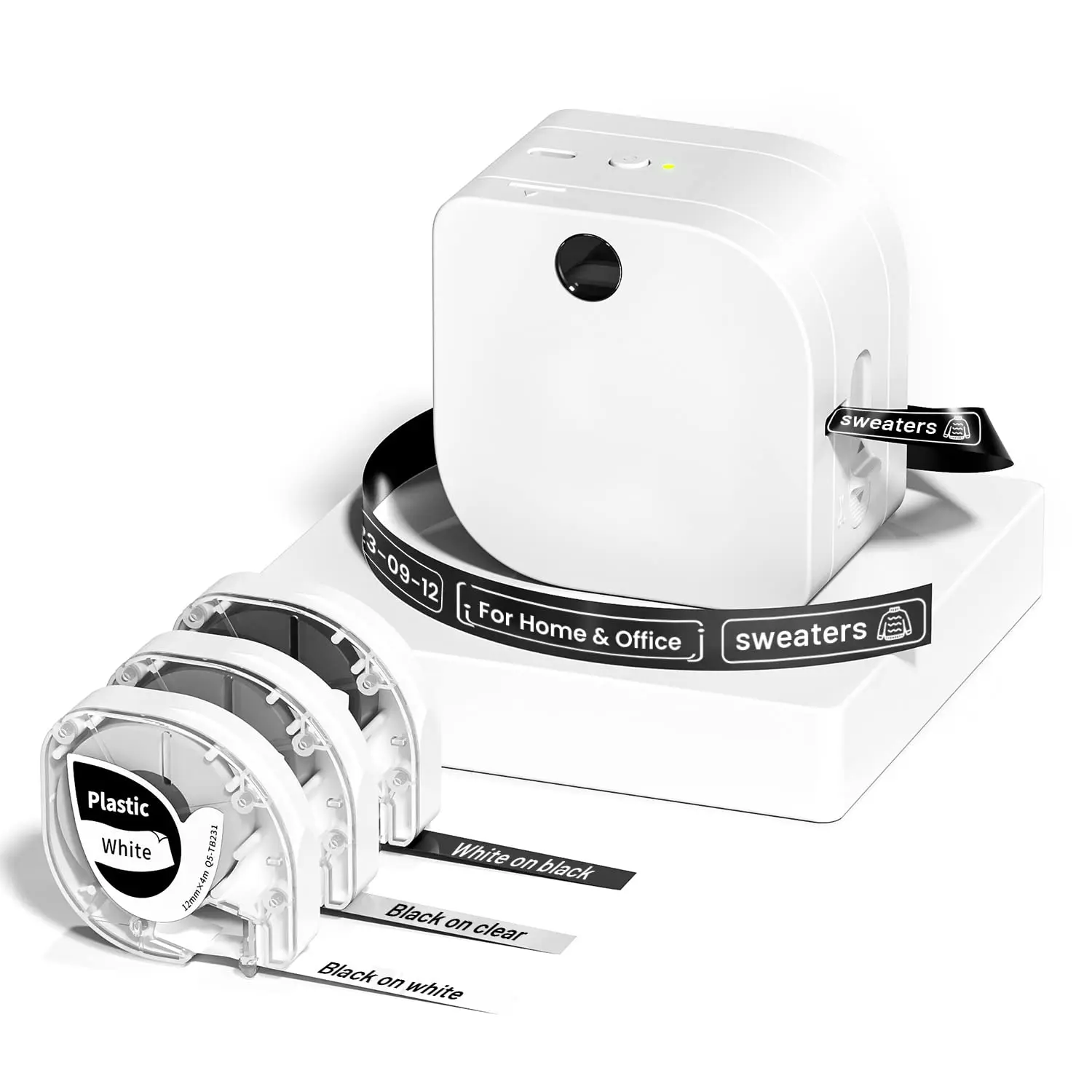 

Phomemo P12 Mini Protable Printer Label Maker Machine Wireless Inkless Printer Support Multiple-Material Label Tapes for Home