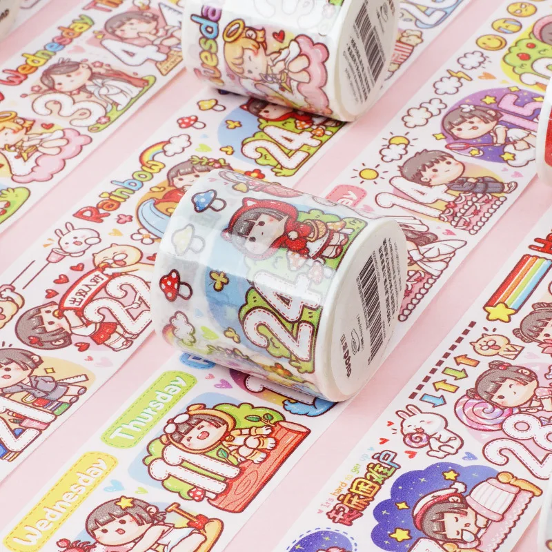 

Cute Art Book Diary Cartoon Decorative Stationery 25mm Craft Supplies Washi Scrapbooking Tape Tape Album For Masking