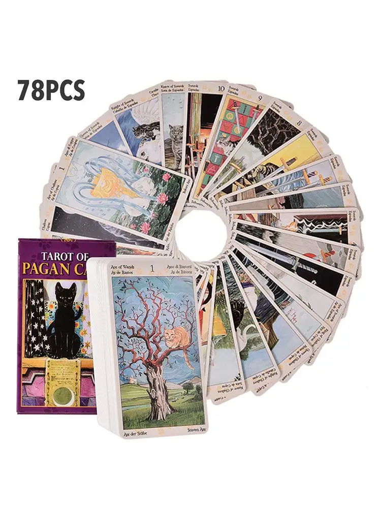 

Настольная игра для семейной сборки семейных карт с языческими кошками, 78 Таро