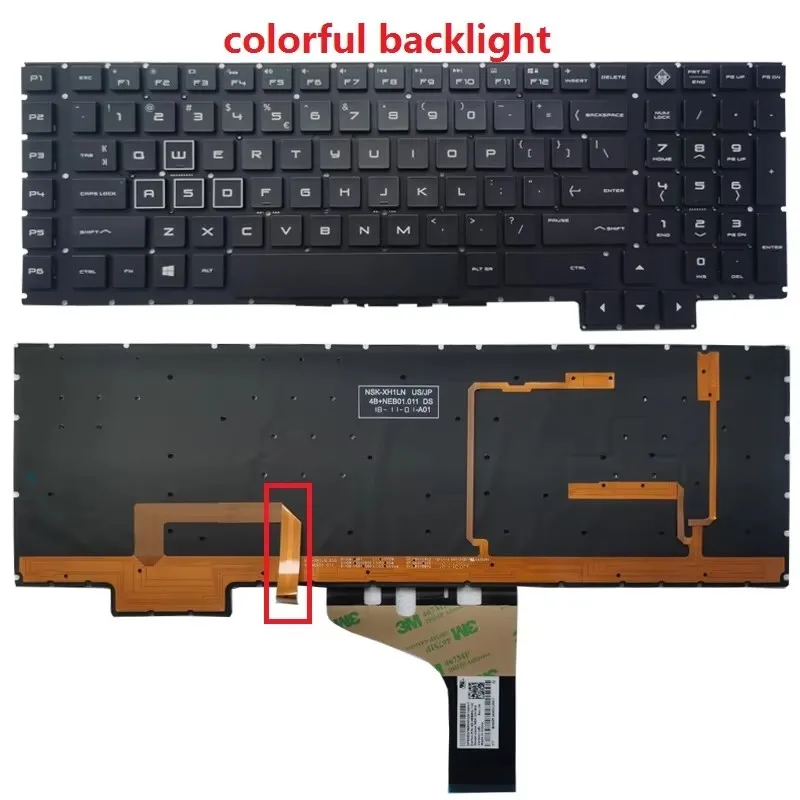 Новая американская русская клавиатура с RGB-подсветкой для HP Omen 17-an 17-an00 17-an013tx
