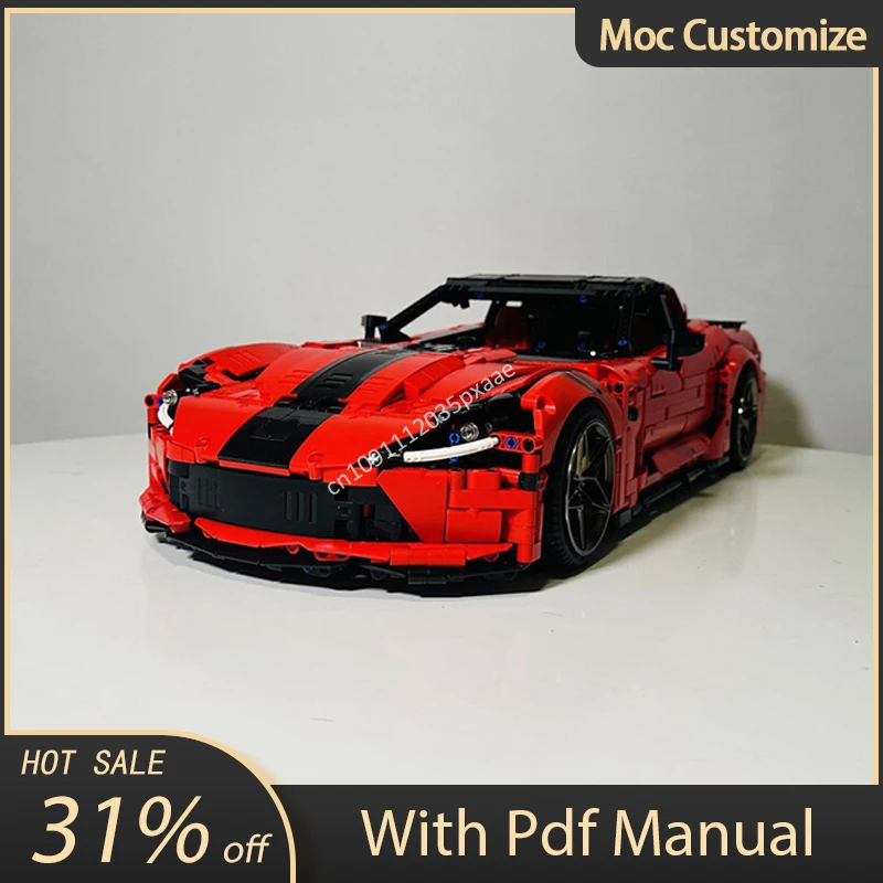 3399 шт. Moc технический автомобиль Chevroleted Corvettess C7 гоночный спортивный строительные