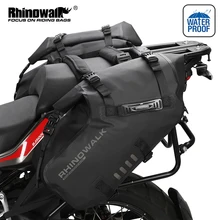 Rhinowalk Motorcycle Bag 28L Waterproof 2 Pcs Universal Fit Motorcycle Pannier Bag Saddle Bags Side Storage Fork Travel Luggage