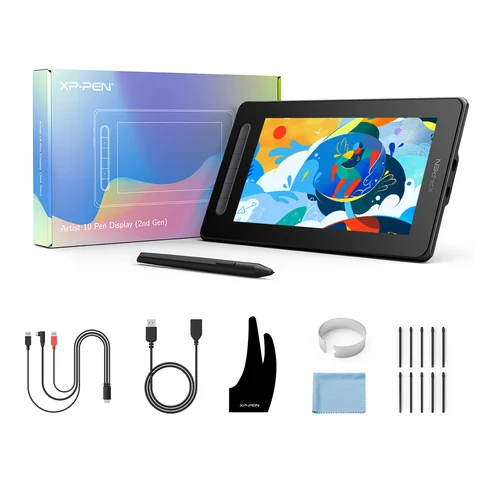 XP-PEN Artist 10 (2nd Gen) X3 умный чип, цифровой графический планшет для рисования с экраном