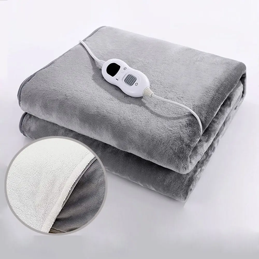 

Electric Heated Throw Over Blanket 127x152cm Warm Over Throw Flannel Grey