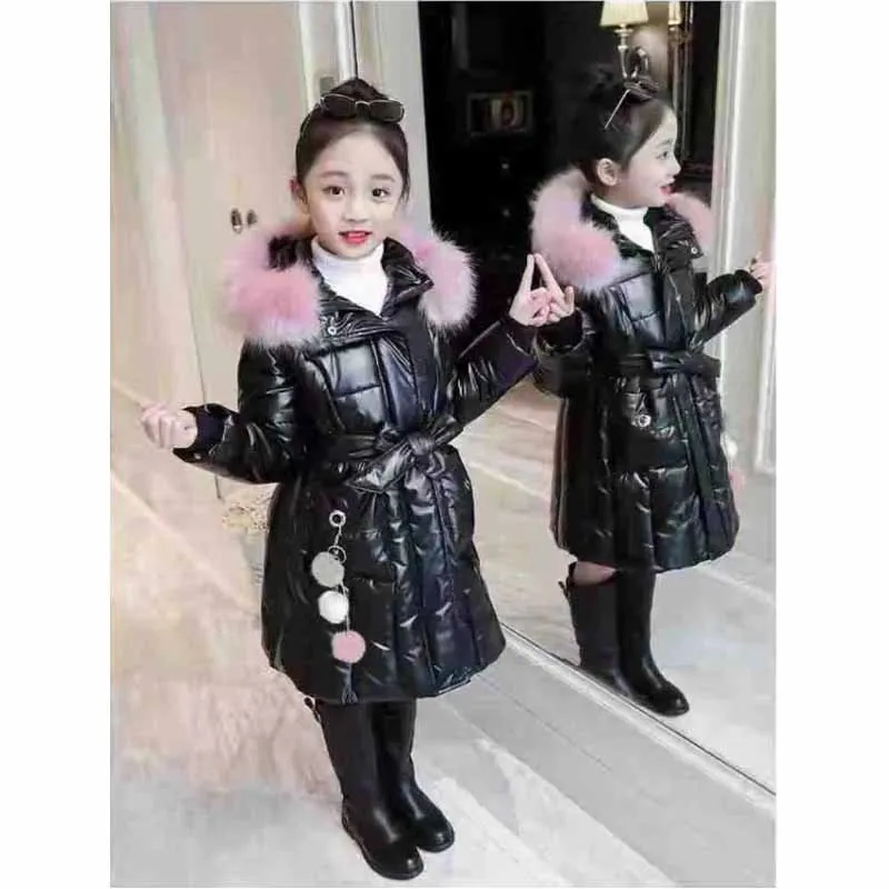 Зимняя Утепленная стеганая куртка детские теплые парки пальто с капюшоном на