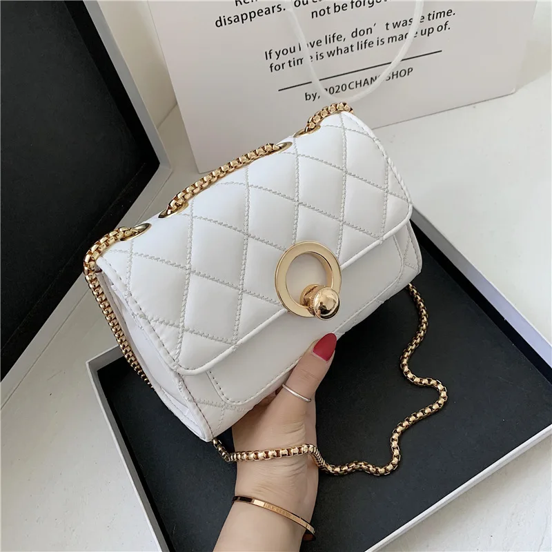 

Luxury Handbag High Quality Women Single Shoulder Bag Crossbody Bag Diamond Grid Chain bag Female Leather Flap Bag Sac a Main