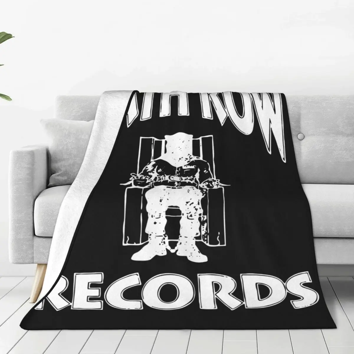 

Death Row Records White Logo Fuzzy Blanket Awesome Throw Blankets for Home 150*125cm Rug Piece