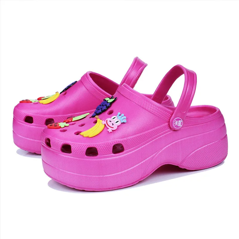 Шлепанцы Croc Clogs женские летние сандалии на платформе для сада и пляжа