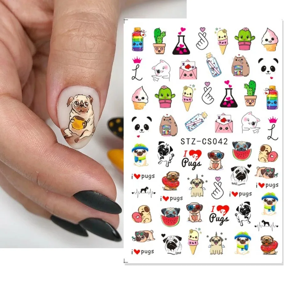 

JOEEE Nail Art Adhesive 3D Sticker Color Cartoon Unicorn Panda Fruit Cute Pattern Nail Decals