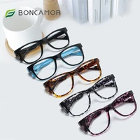 boncamor 2022 new reading glasses blue light blocking men and women fashion eyewear with prescription anti uv computer goggles