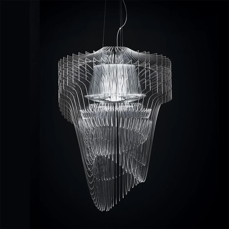 

Italian designer chandelier villa art living room hotel creative acrylic lamp
