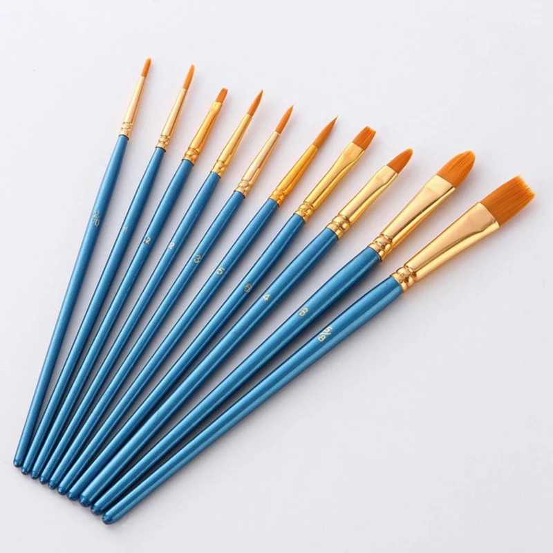 

10 шт., акриловые кисти для рисования