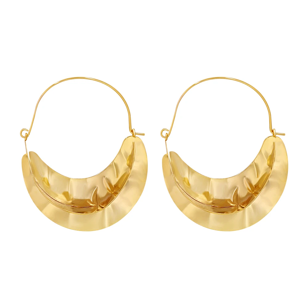 

New Design Vintage Metal Moon Shape Dangle Earrings High Quality Party Accessories for Women Statement Jewelry pendientes mujer