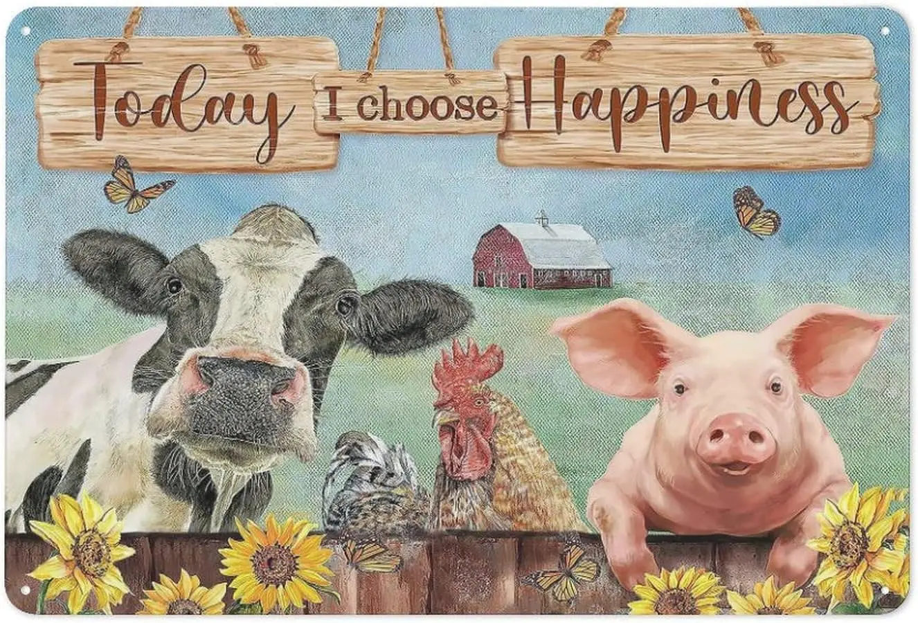 Металлическая жестяная вывеска в деревенском стиле декор для