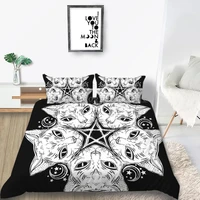 thumbedding magic array bedding set cat mysterious black duvet cover king size queen twin full double unique design bed set