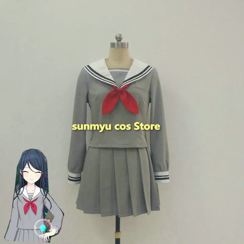 

Project Sekai цветной сценический подвиг. Костюм Hoshino Ichika для косплея, школьная форма, серого цвета