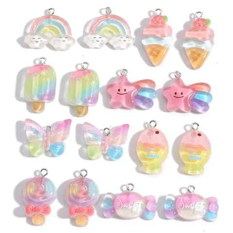 Подвески-талисманы бабочки из смолы YuenZ 20 шт