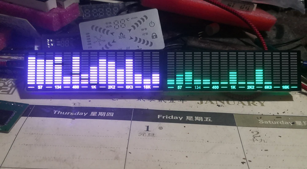 

LED Sound-controlled Music Spectrum Display pickup ambient light Atmospheric rhythm light