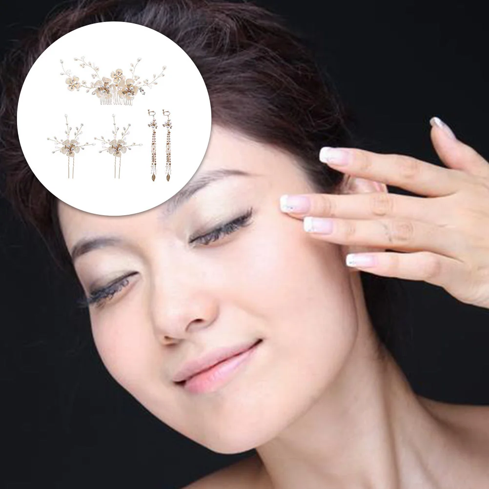 5 шт. элегантная расческа для волос реквизит фотографии серьги головной убор