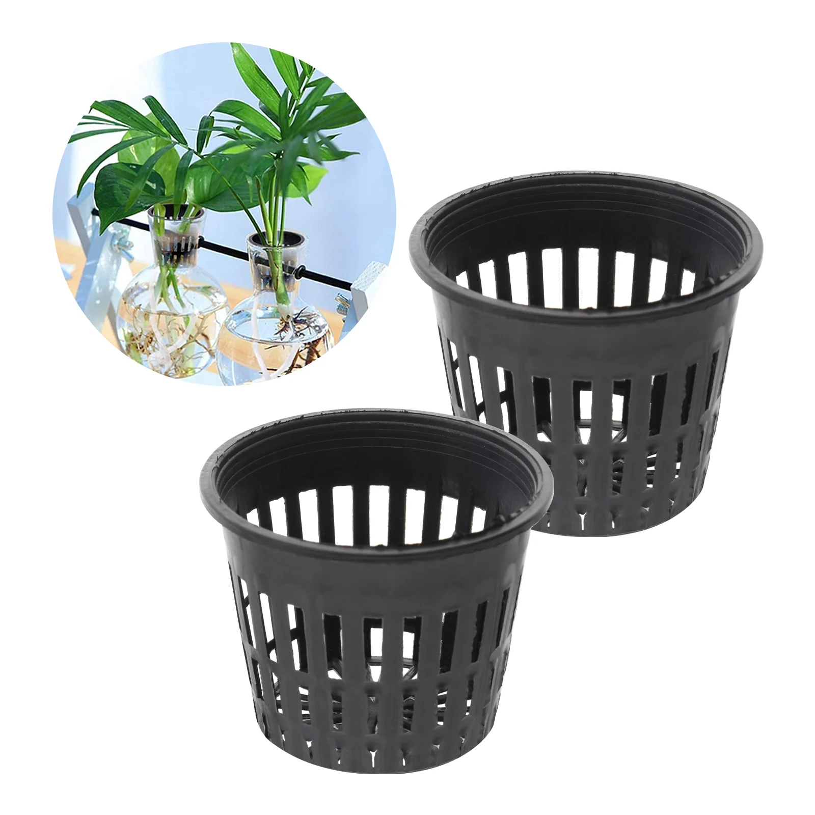 

Net Pot Cup Mesh Pots Basket Hydroponic Garden Planting Slotted Cups Nursery Wide Hydroponics Plastic Bucket Lip Soilless