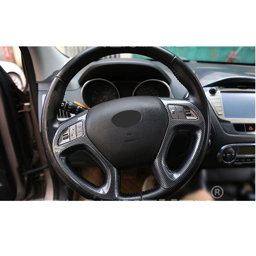 Фото Декоративная накладка на рулевое колесо для Hyundai ix35 2010 2011 2012 2013 2014 2015, Стайлинг автомобиля ABS №2