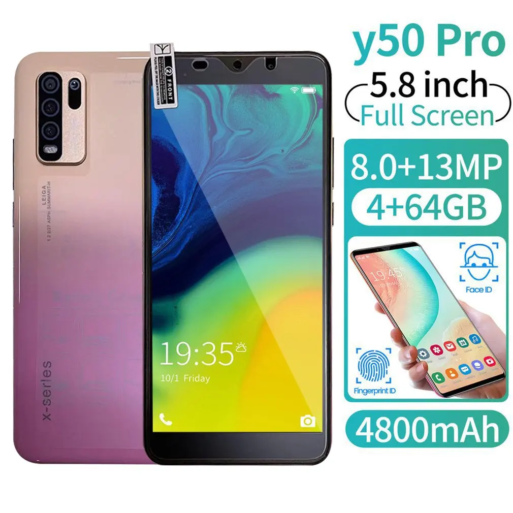 

Y50 Pro Android Smartphone 5.8-inch Large Screen Dual SIM Dual Standby Fashion High Definition 8 Core