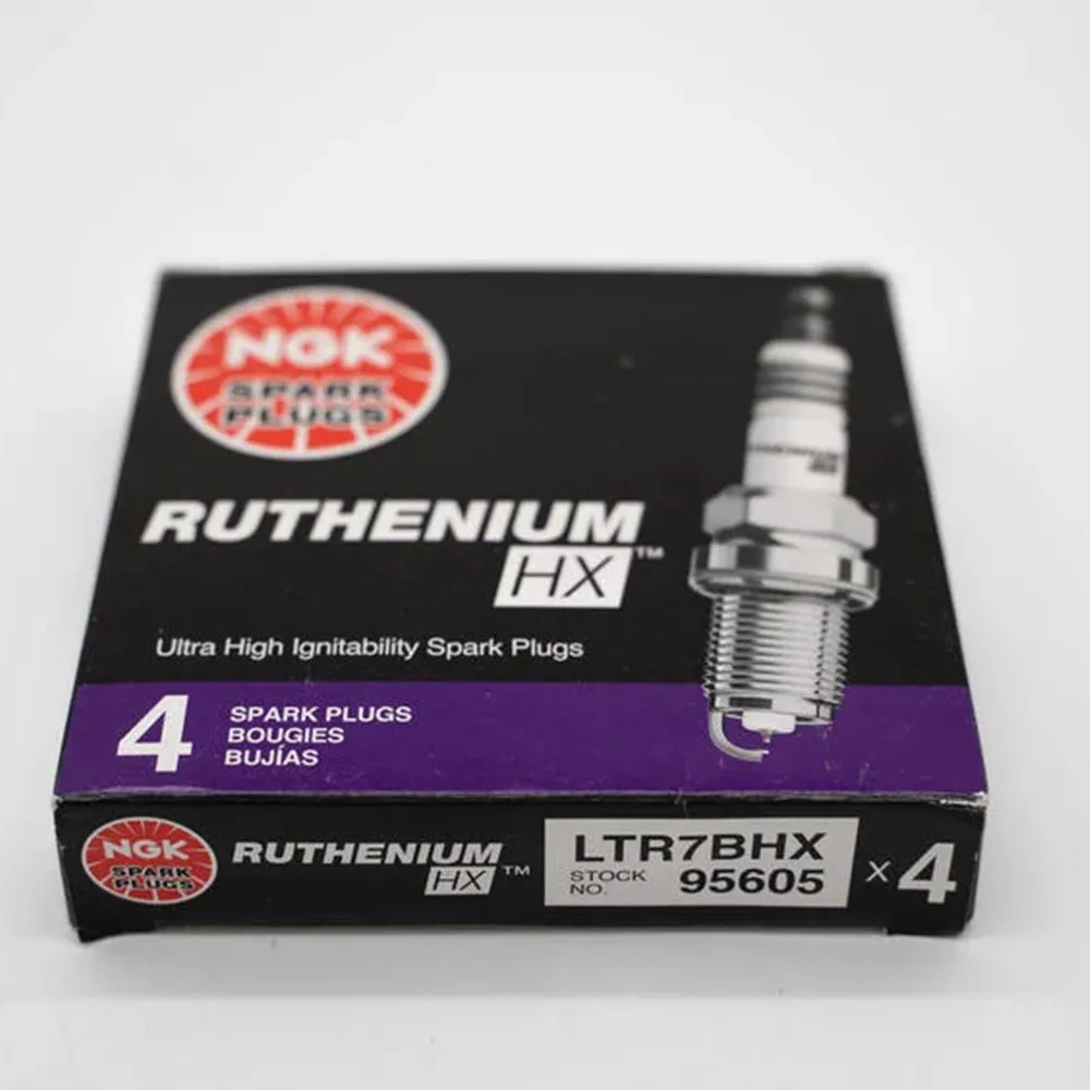 

4Pcs Brand New Ruthenium HX Spark Plugs LTR7BHX 95605 for Cadillac ATS CTS XTS for Ford E350 E450 Edge F150 F350 GT Mustang
