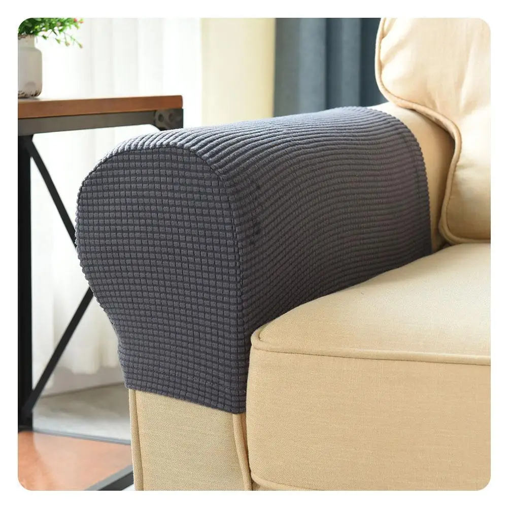 

2pcs Anti-Slip Armrest Chair Covers Stretch Fabric Couch Arm Rest Cover Sofa Arm Caps Slipcovers For Chairs Furniture Protector