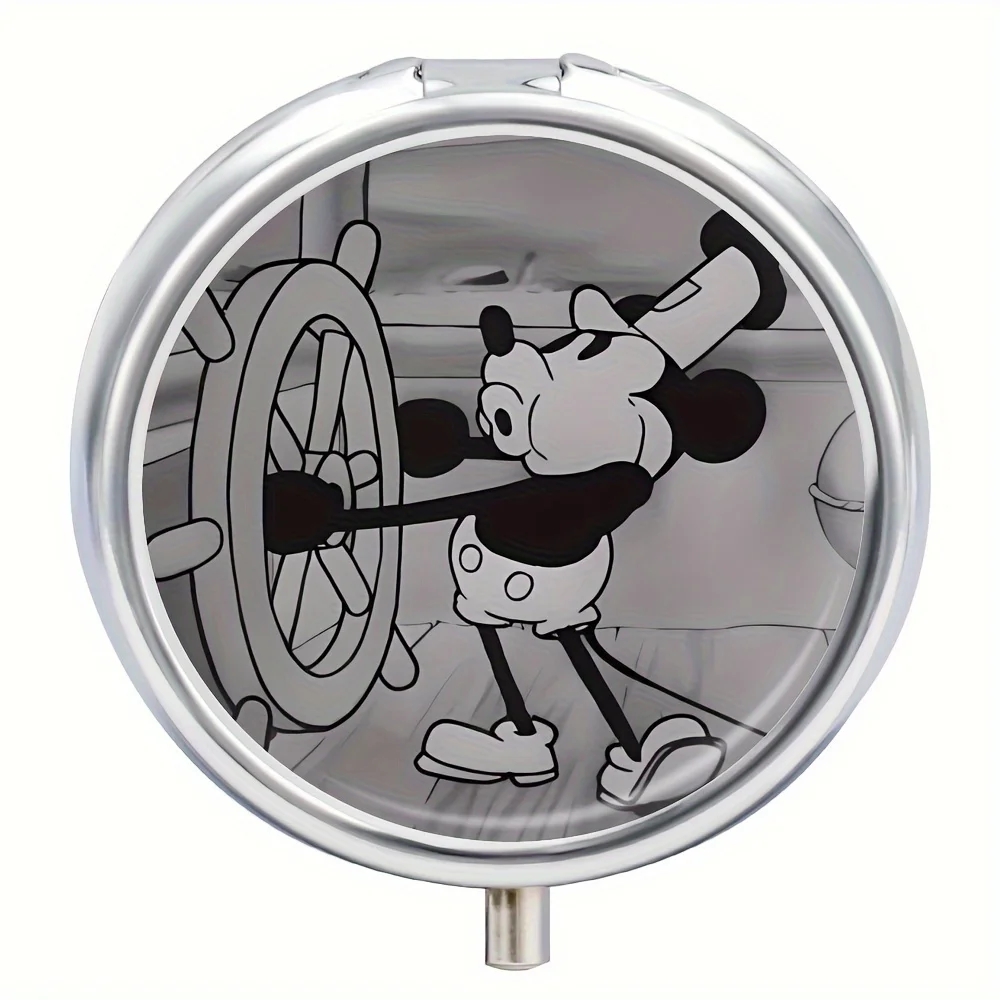 Контейнер для таблеток в стиле ретро с изображением черно-белых крыс 1928