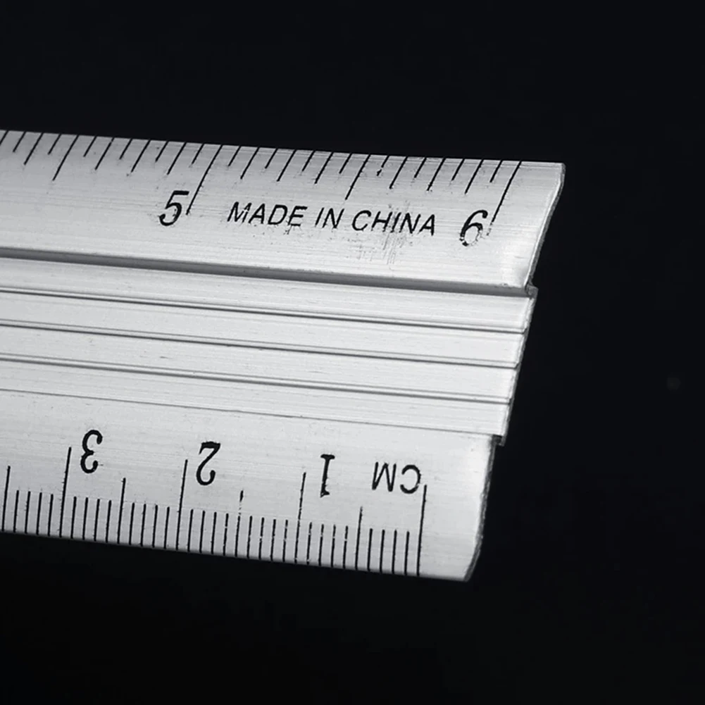 

1Pc Aluminum Alloy Handle Tools Ruler Dual Scale Ruler 1Pc Aluminum Alloy Dual Scale Silver Straight Ruler 15cm/20cm/30cm
