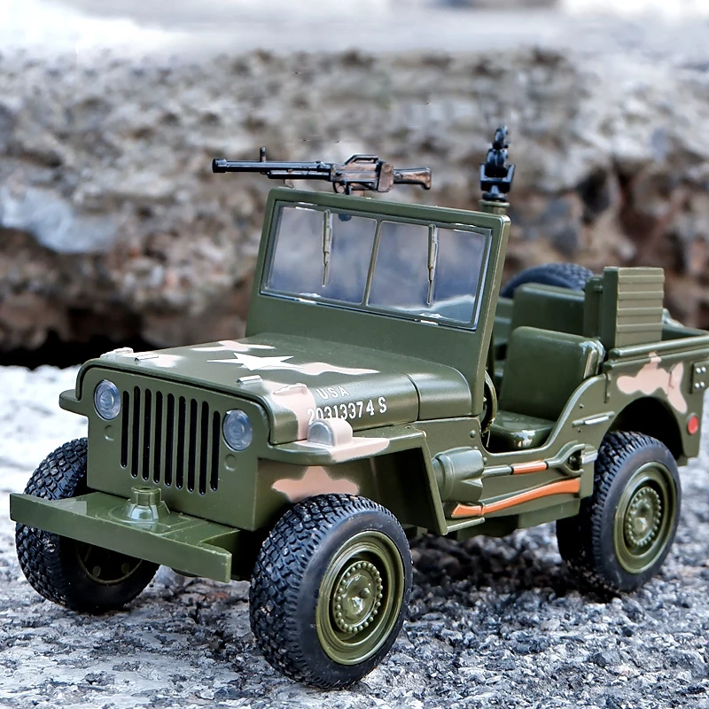 1:32 военный внедорожник Willys GP модель автомобиля из сплава игрушечный автомобиль